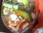 Mexican Caribbean style seafood cocktail